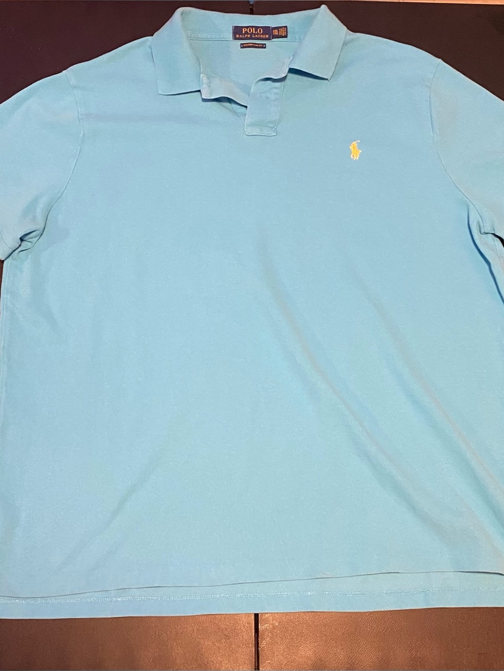 Ralph Lauren Polo Shirt in Light Blue with Yellow Pony